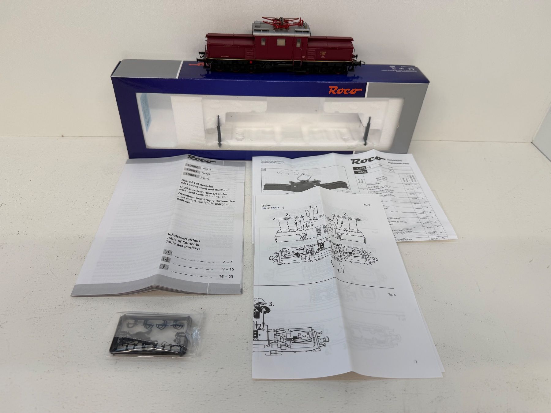Roco Modellini di ferrovie: Roco Lokomotive 78655 E 80 03 HO – Usato da Büsserach venduto da ModellbahnDepot 1