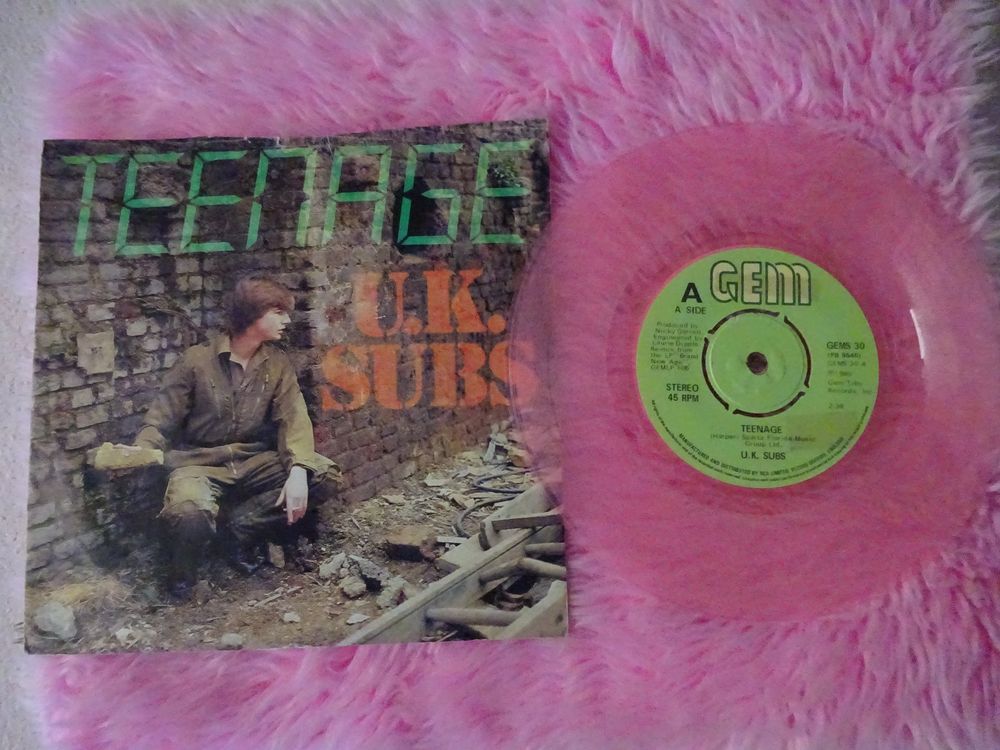 ***U.K. SUBS** TEENAGE /NEW YORK STATE POLICE PINK VINYL (Gebraucht) in ...