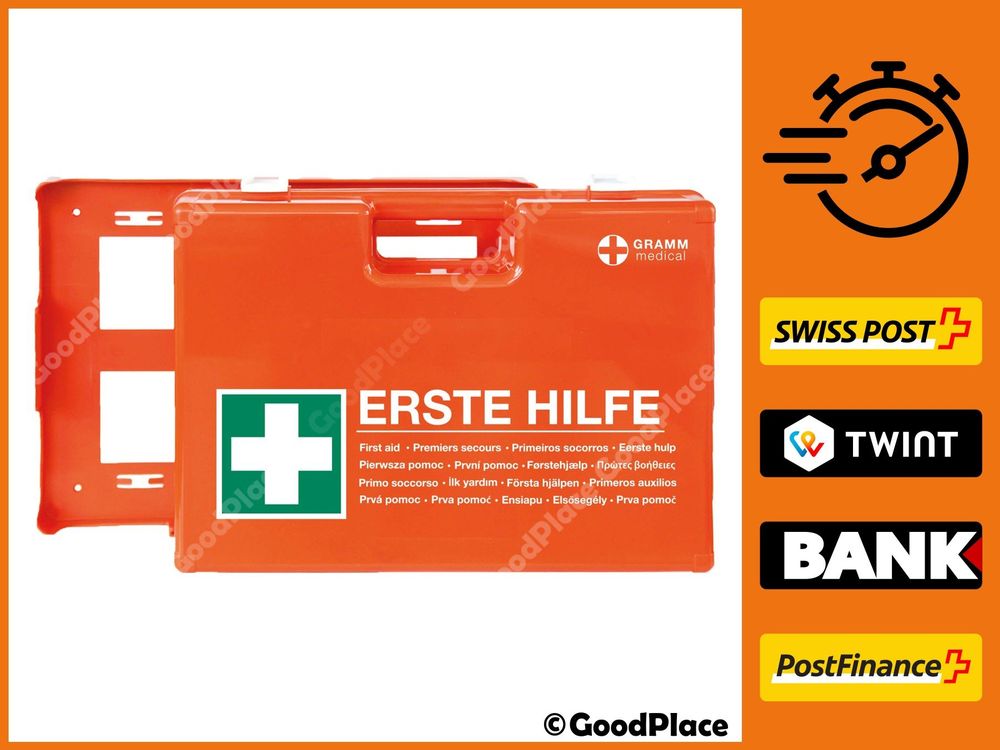 FLEXEO Erste-Hilfe-Koffer leer mit Wandhalterung, (1 St), großer