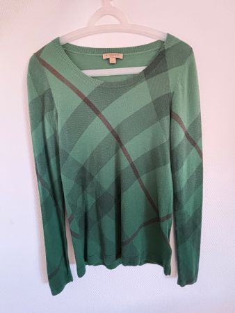 Pull Femme Burberry Brit Carre Vert Taille XS