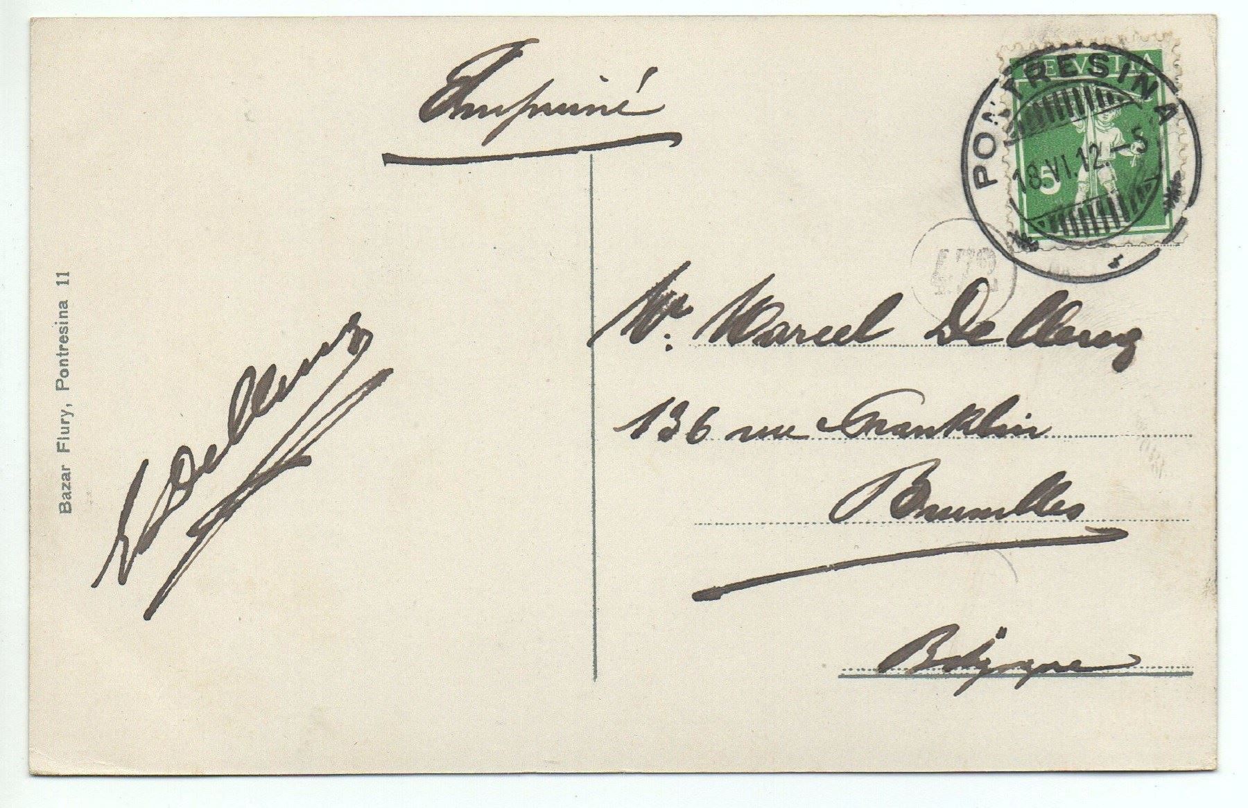 Cartoline postali: PONTRESINA Bahnhof mit Berninabahn – Usato da Jona venduto da philajona 1