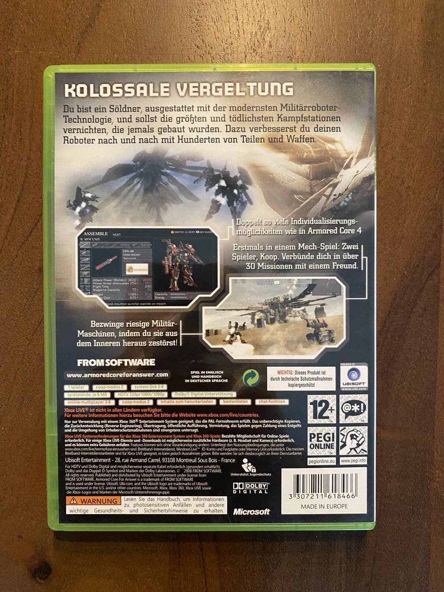 Microsoft Spiele: Armored Core for Answer für Xbox 360 – Gebraucht aus Thunstetten von Virus_33 2
