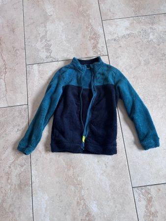 Fleecejacke Kinder petrol/dunkelblau 134/140