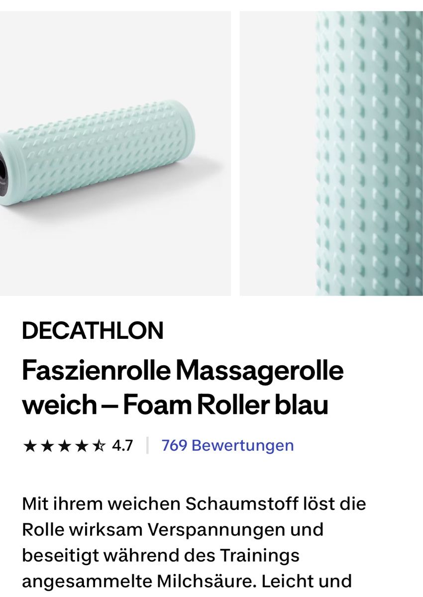 Decathlon Dispositivi per massaggi: Decathlon Foam Roller – Nuovo (secondo la descrizione) da Dübendorf venduto da Lzz1224
