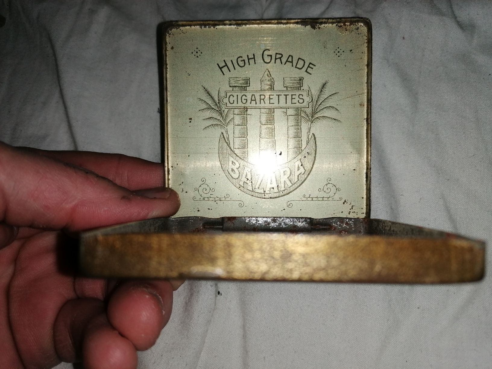 Tabacchi: Antike Blechdose Bazara 10 Zigaretten von High grade  1907 – Usato da Zürich venduto da Tin4Life 4