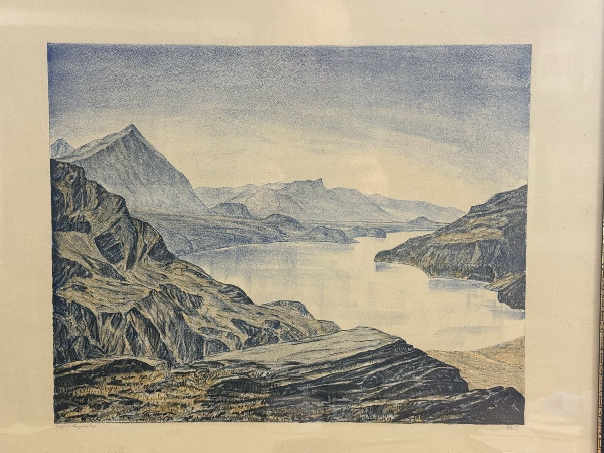 Arts picturaux & lithographies: Alfred Glaus - Blick auf Thunersee – D'occasion à Solothurn par NUVICO 2