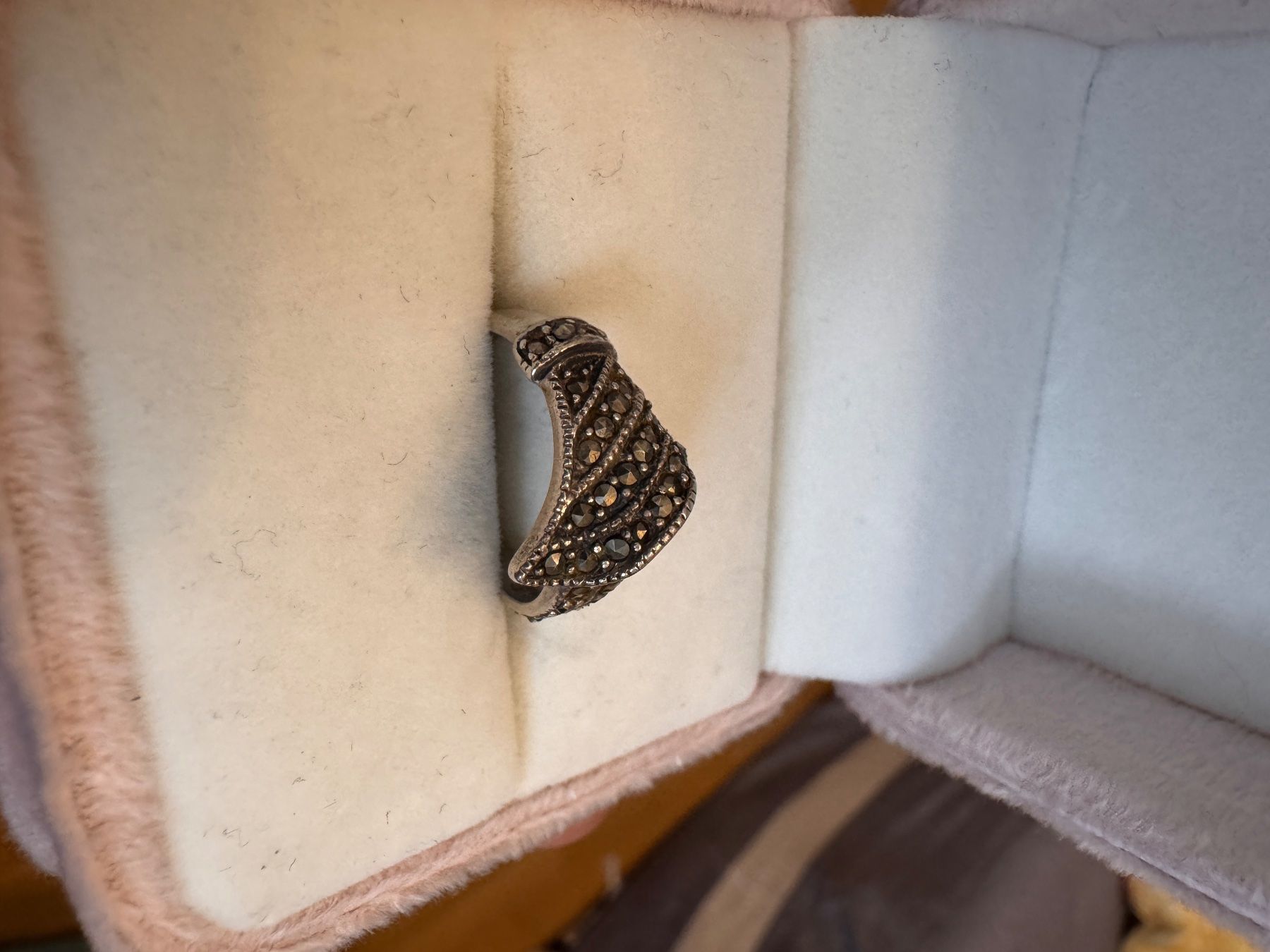 Ringe: Vintage Silberring S925 mit Markasit Stein Gr.50 – Gebraucht aus Zürich von hanna1990 2