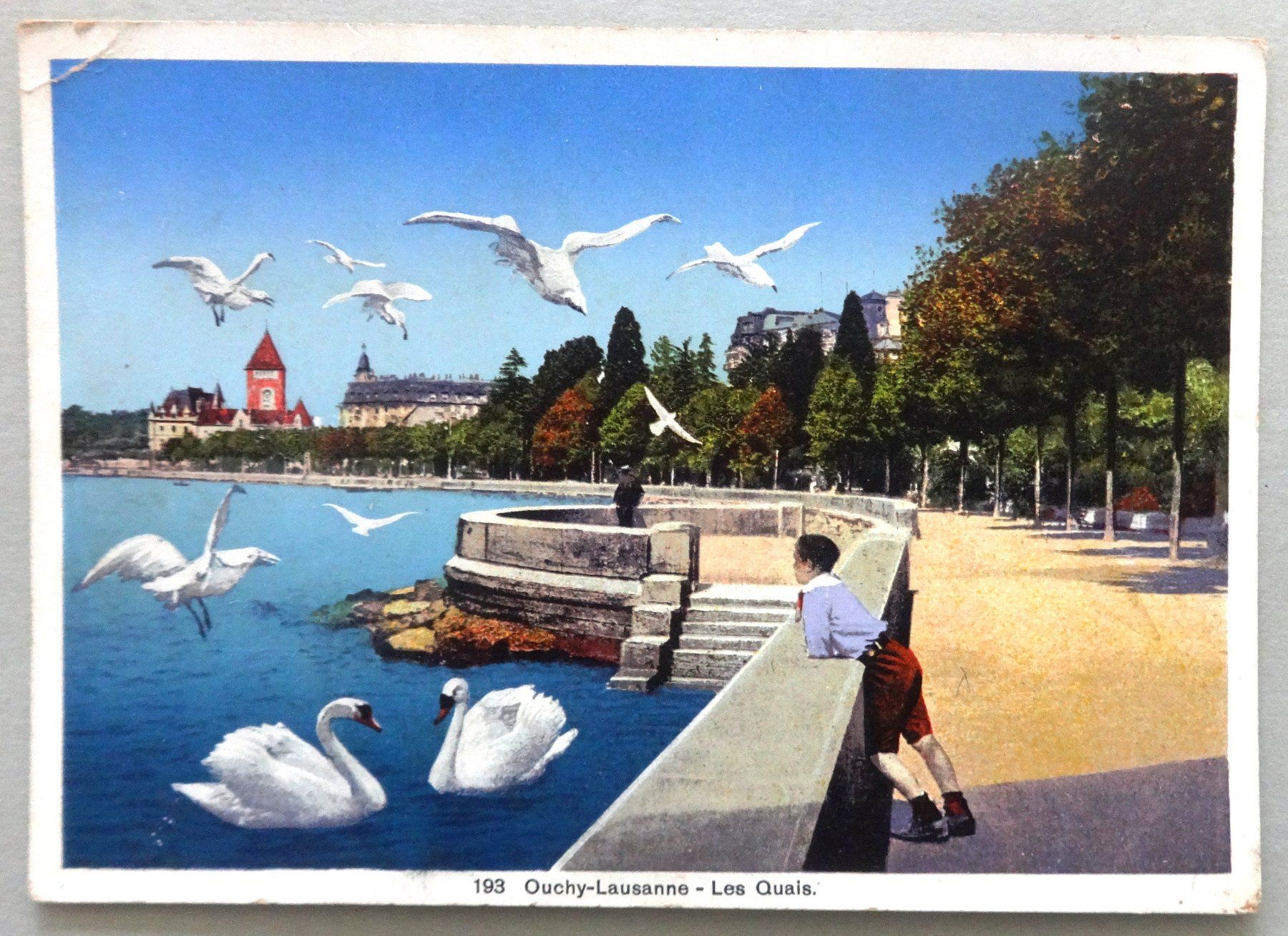 Cartoline postali: Ouchy-Lausanne - Les Quais – Difettoso da Fétigny venduto da Billy2miny