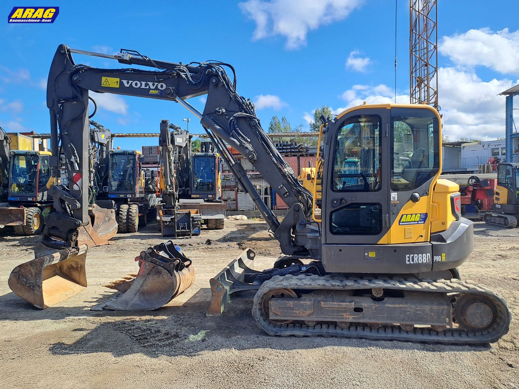 Volvo Escavatori: Volvo ECR88D mit Verstellausleger Minibagger – Usato da Hasle LU venduto da Arag08