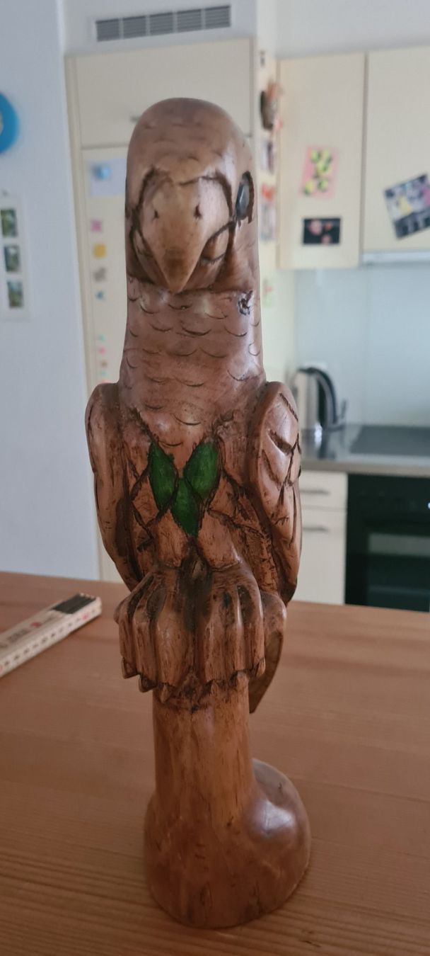 Statuette: Holzfigur Papagei Holz 35cm hoch – Usato da Schlieren venduto da Noni19