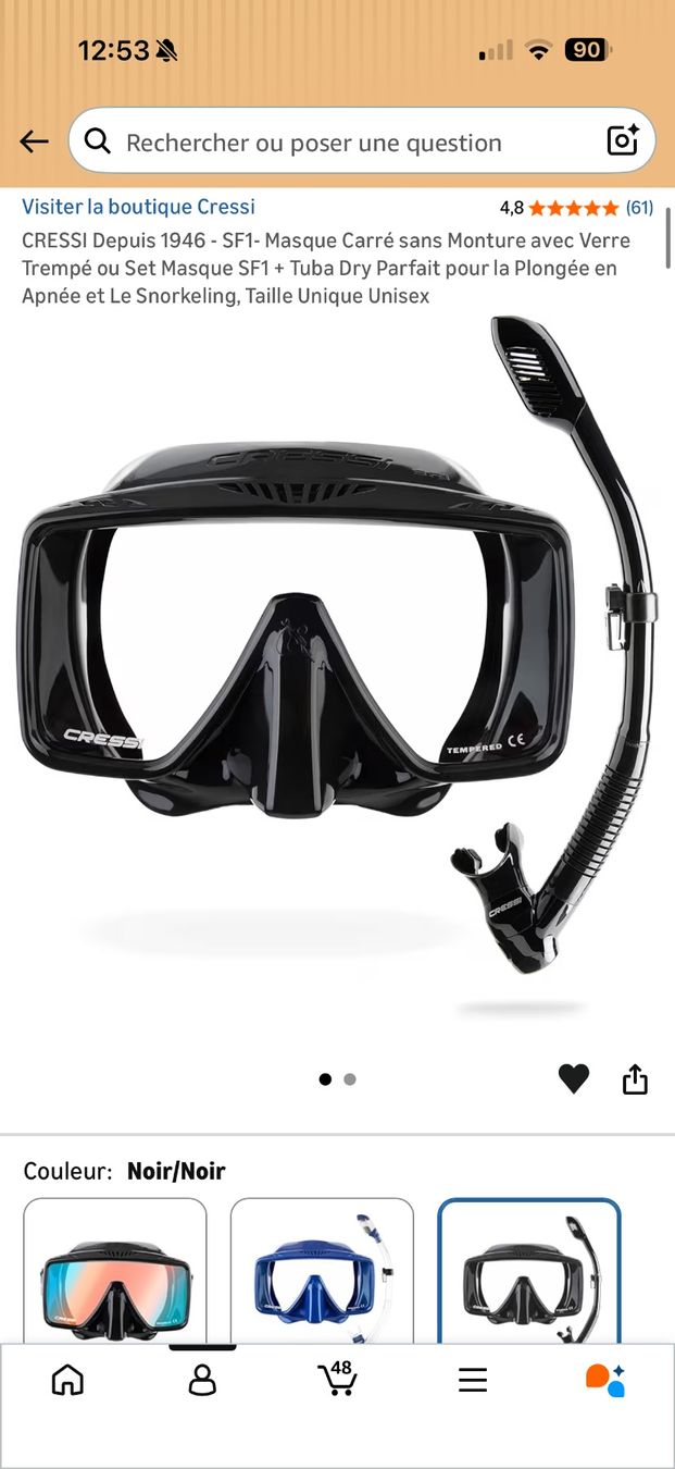 Cressi Mute per immersioni: Kit de plongée tuba + masque  Cressi – Nuovo e nell'imballaggio originale da Lausanne venduto da gio_qwg7 2