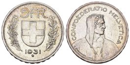 Schweiz 5 Franken 1931 Abart