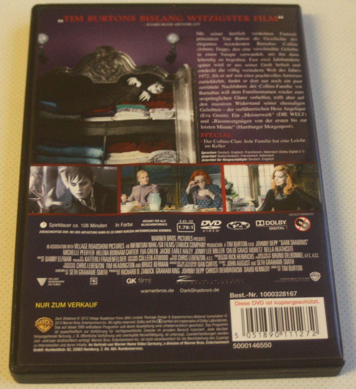Tutti i DVDs: Dark Shadows - mit Johnny Depp – Usato da Wettingen venduto da Licht08 1