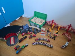 Chemin de fer en bois BRIO - grand lot