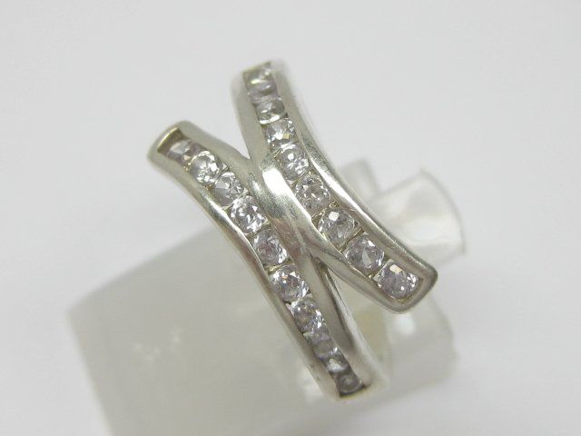 Anelli: Ring Silber 925 weisse Schmucksteine Gr. 57 – Usato da Ermatingen venduto da Decovin 2