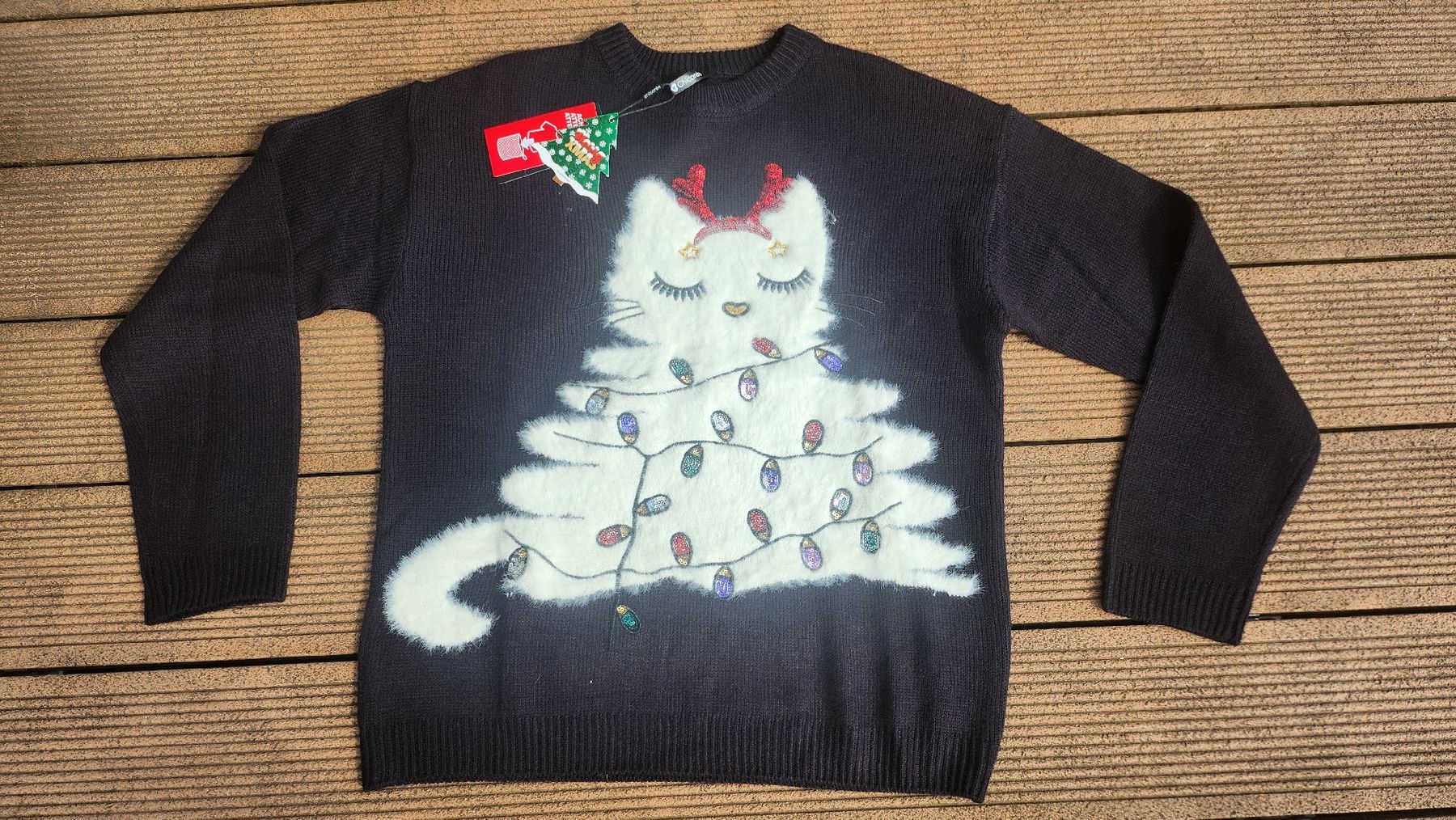 Maglioni & Felpe: Pullover noir motif CHAT Chicorée, taille M, NEUF  – Nuovo e nell'imballaggio originale da Agiez venduto da chouchanelle 4