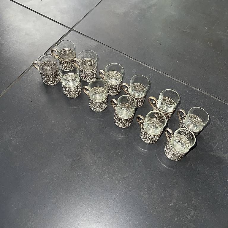 Gläser: Set 12 Bicchierini in metallo vintage – Gebraucht aus Minusio von son_mrf5 2