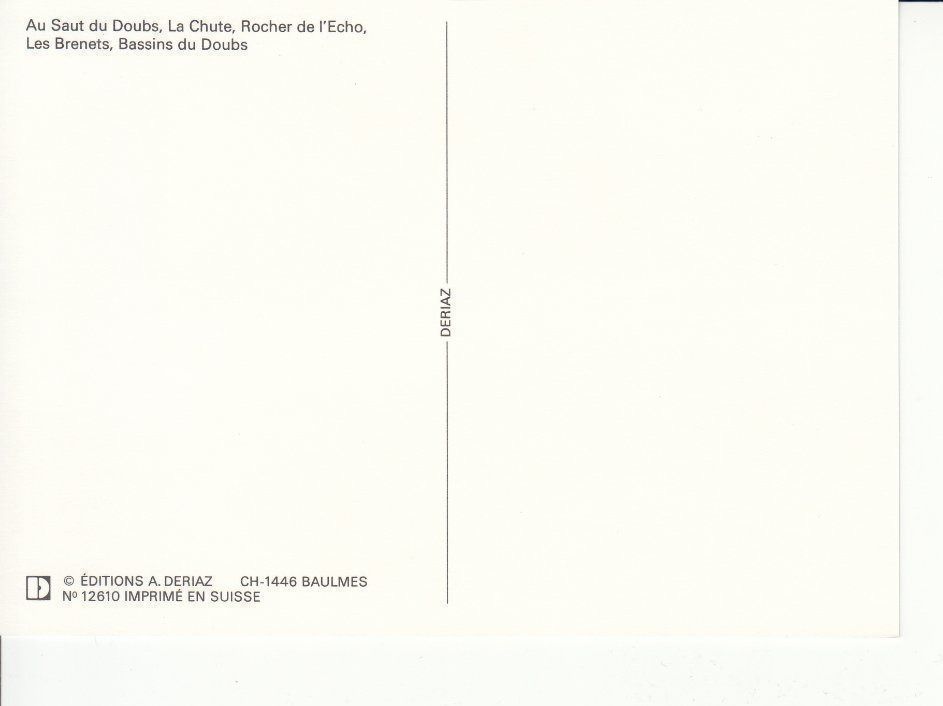 Cartoline postali: Les Brenets um 1995 – Usato da Bürglen TG venduto da StampGraf 1