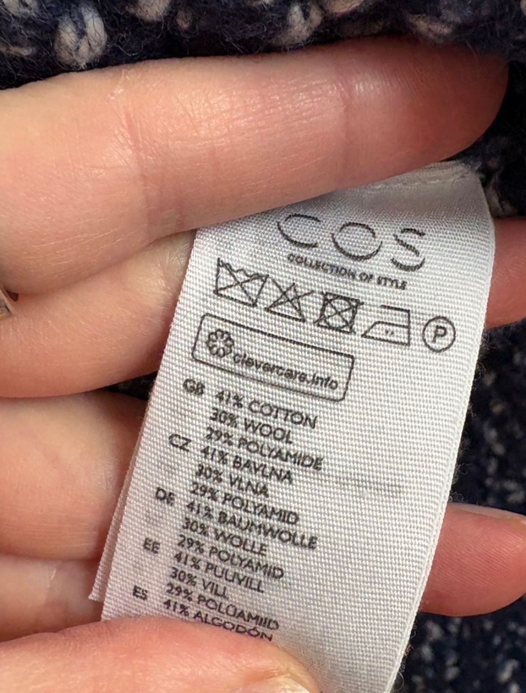 Cos Pulls & Sweat-shirts: COS Strickpullover, Gr. S, dunkelblau-meliert, Wolle – D'occasion à Langenthal par vik_v5ml 2