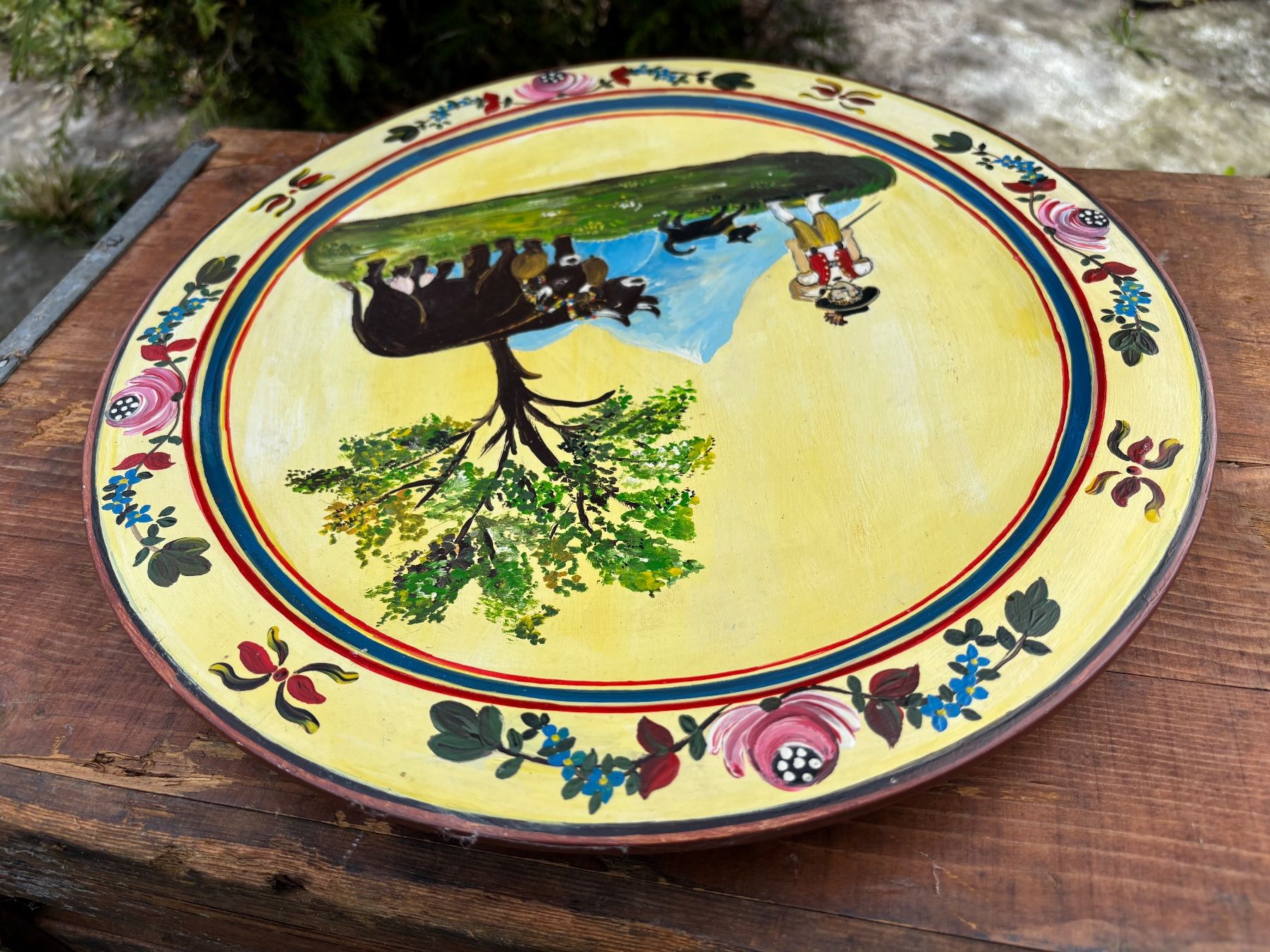 Campanacci mucche: schöner bemalter Appenzeller Holzteller – Usato da Feldbach venduto da Olive1 4