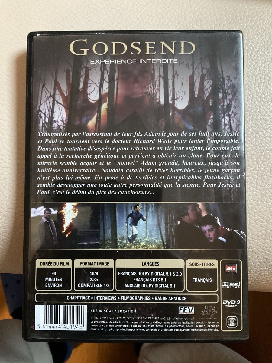 Tutti i DVDs: DVD Godsend : Expérience Interdite - Thriller culte! – Usato da Veyrier venduto da Deniro2 1