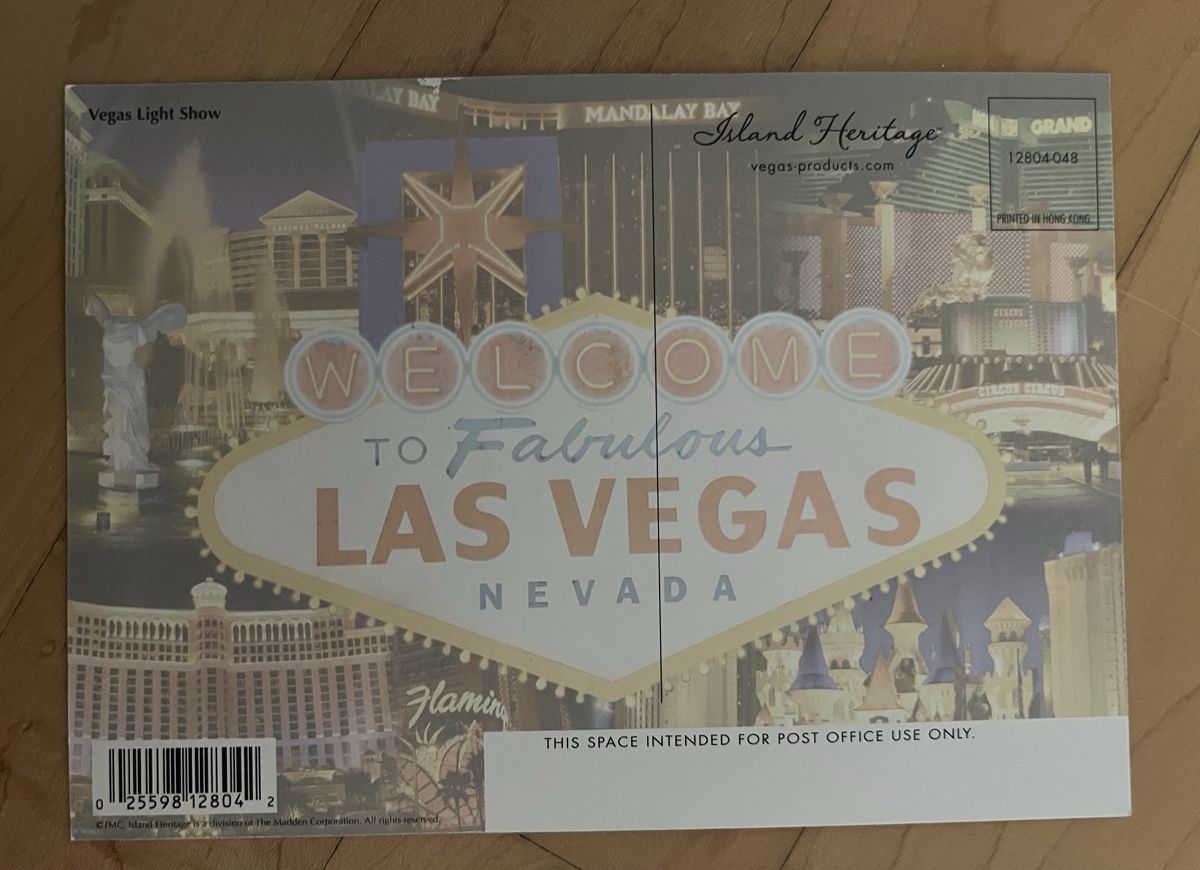 Cartoline postali: 3x Las Vegas Postkarten mit Glitzer – Nuovo (secondo la descrizione) da Sursee venduto da abcdxyz 5