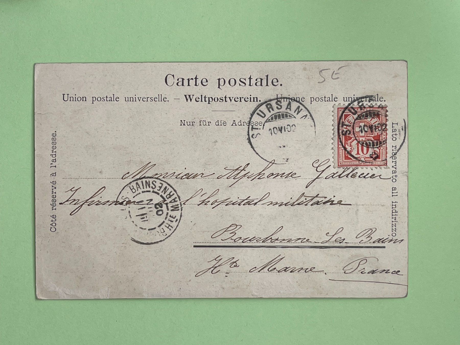 Ansichtskarten: St-Ursanne - vor 1902 – Gebraucht aus Steg VS von _vinci_ 1