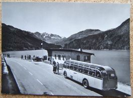 FOTO-AK MARMORERA STAUSEE MIT REISECAR