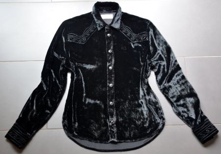 Saint Laurent Samtbluse / chemisier en velours .M