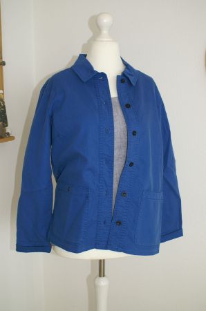 neue baumwollene Hemd-Jacke von NILE, Gr. S/M, in blau