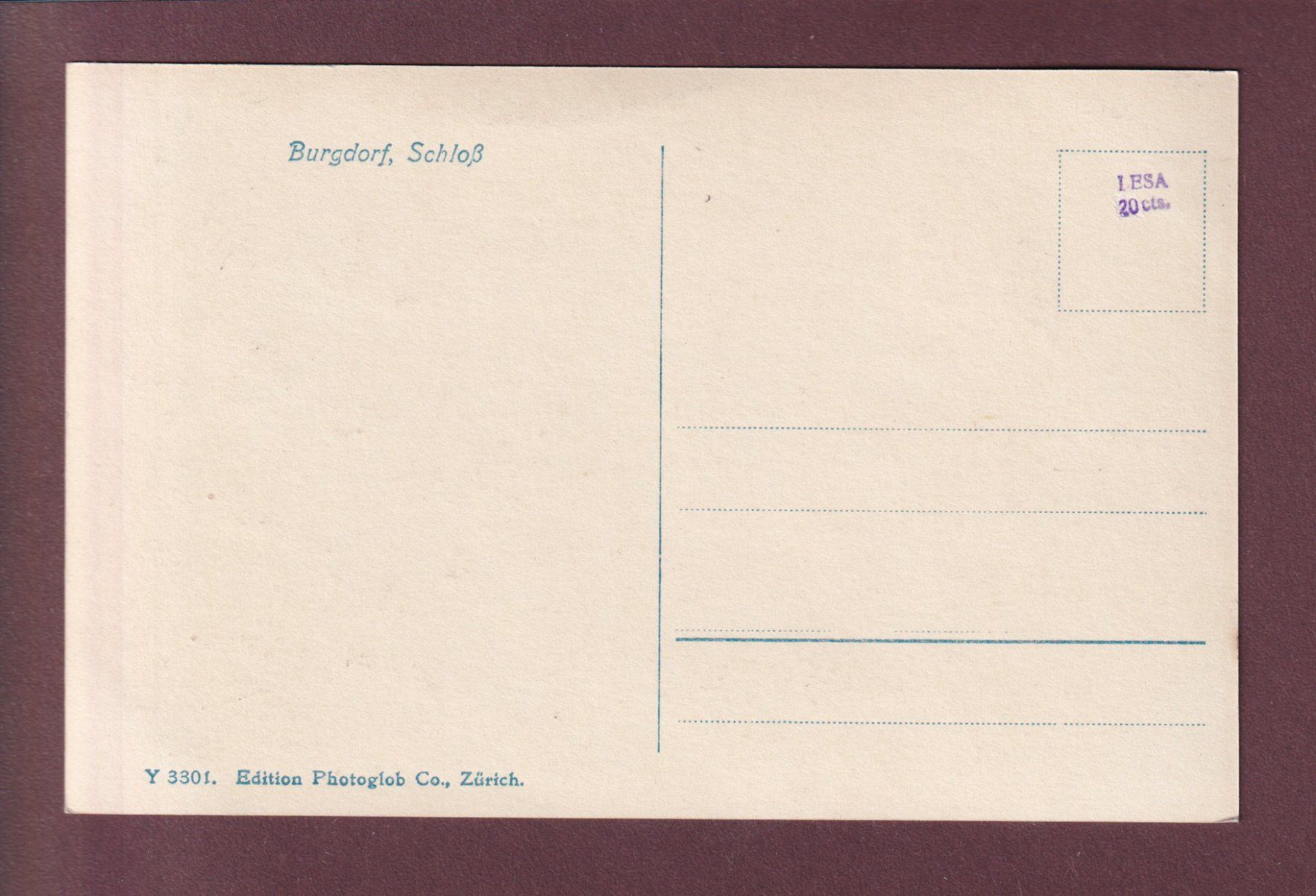 Cartoline postali: BURGDORF - Schloss – Usato da Pully venduto da nicecards 1