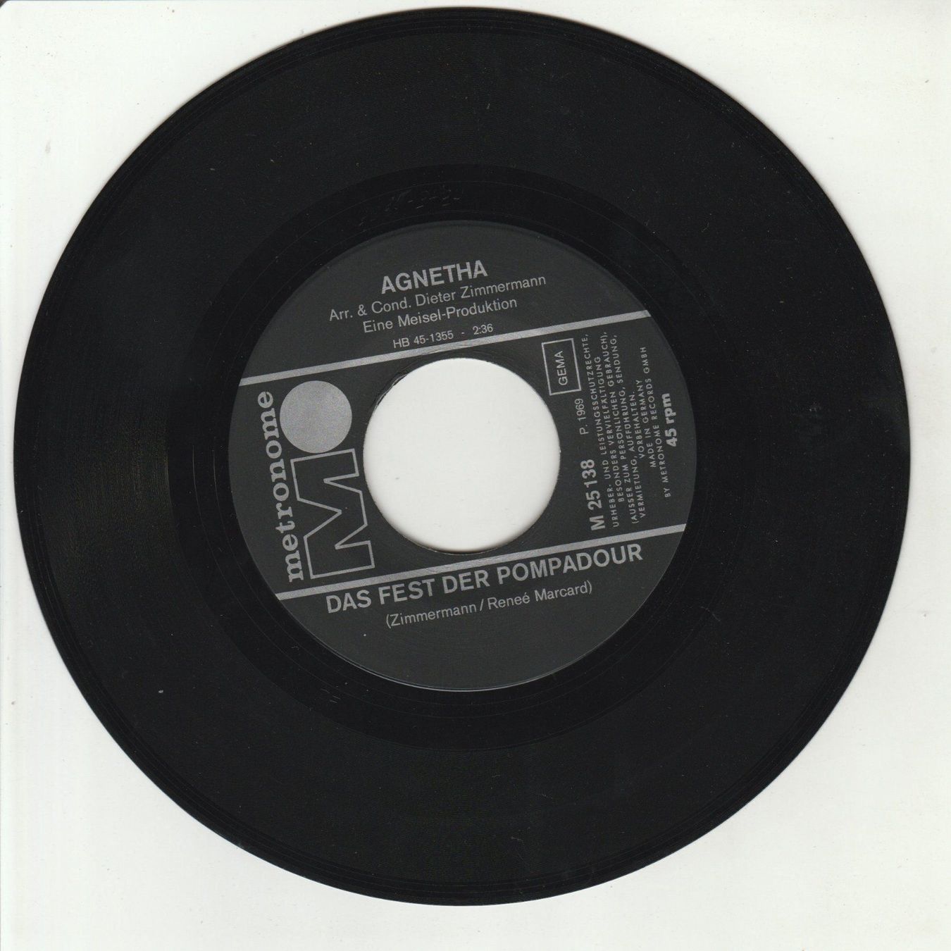 Schallplatten: Agnetha Fältskog (vor ABBA 1969) 7" Vinyl Single – Gebraucht aus Tübach von JamesStone 3