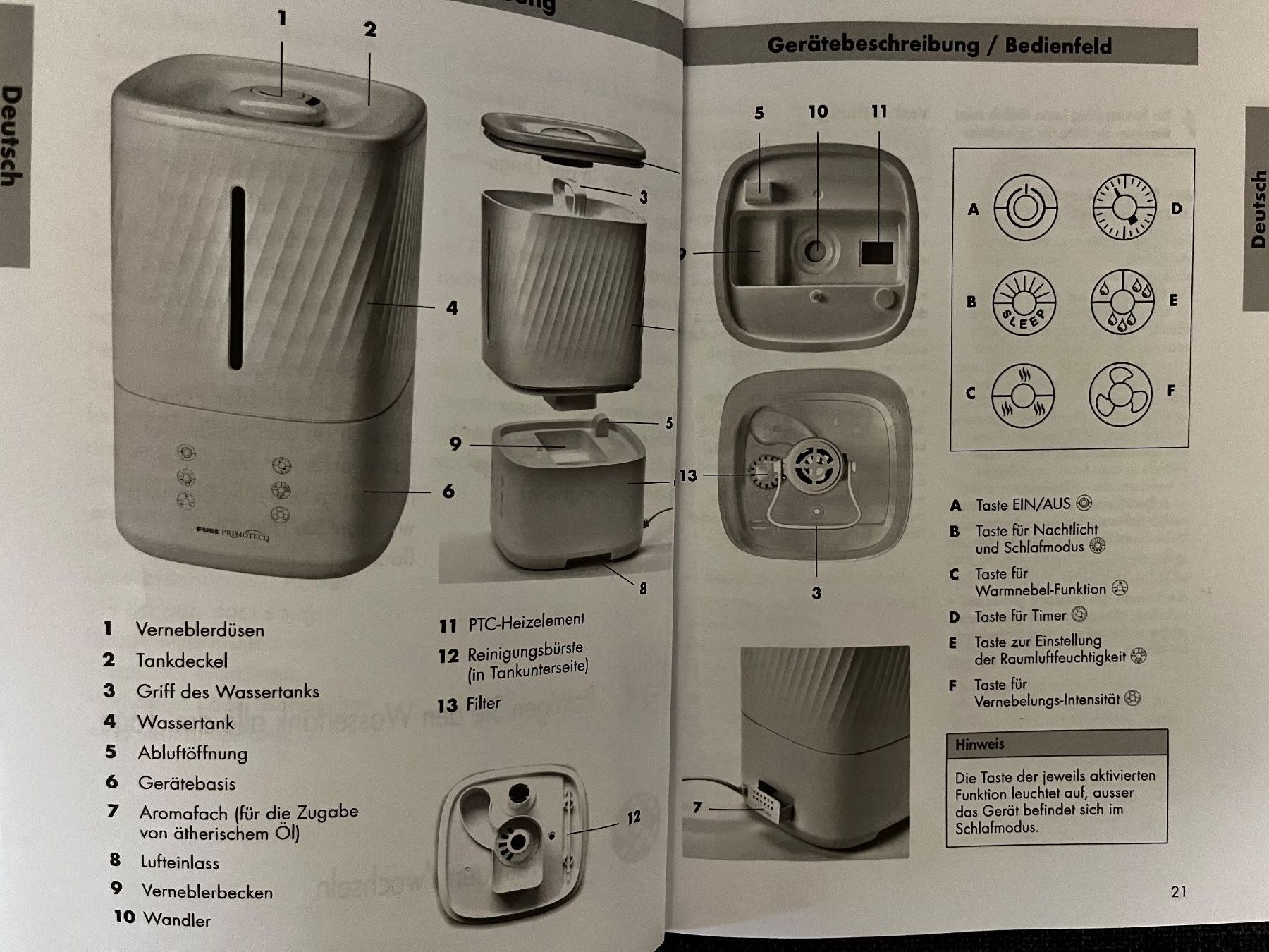 Luftbefeuchter: Luftbefeuchter - Primotecq VV 450 wie neu – Gebraucht aus Meggen von Rebajas 3