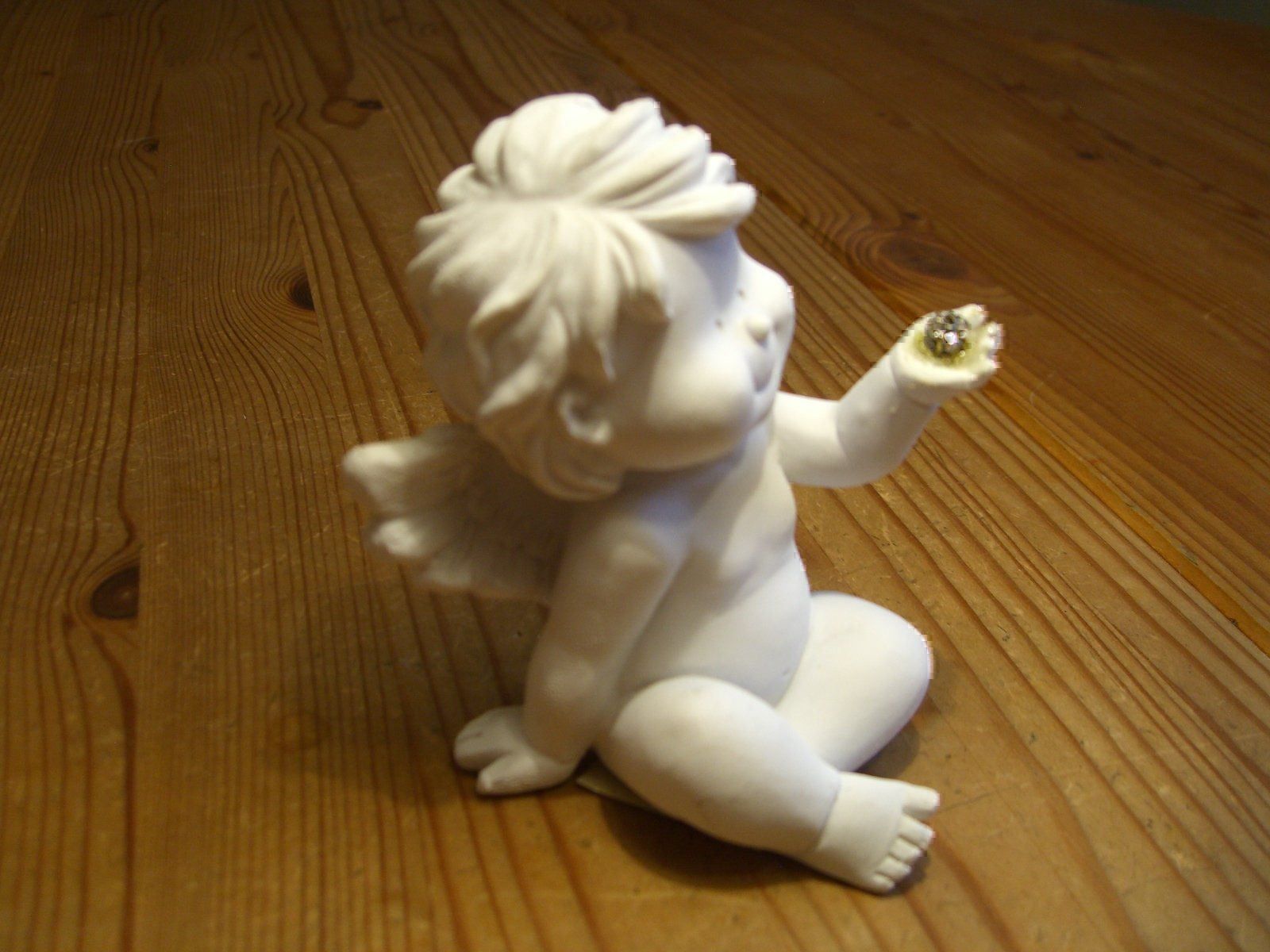 Statuette: herziger,sitzender Engel, Kunststein,neu – Nuovo (secondo la descrizione) da Winterthur venduto da Ghandi5 1