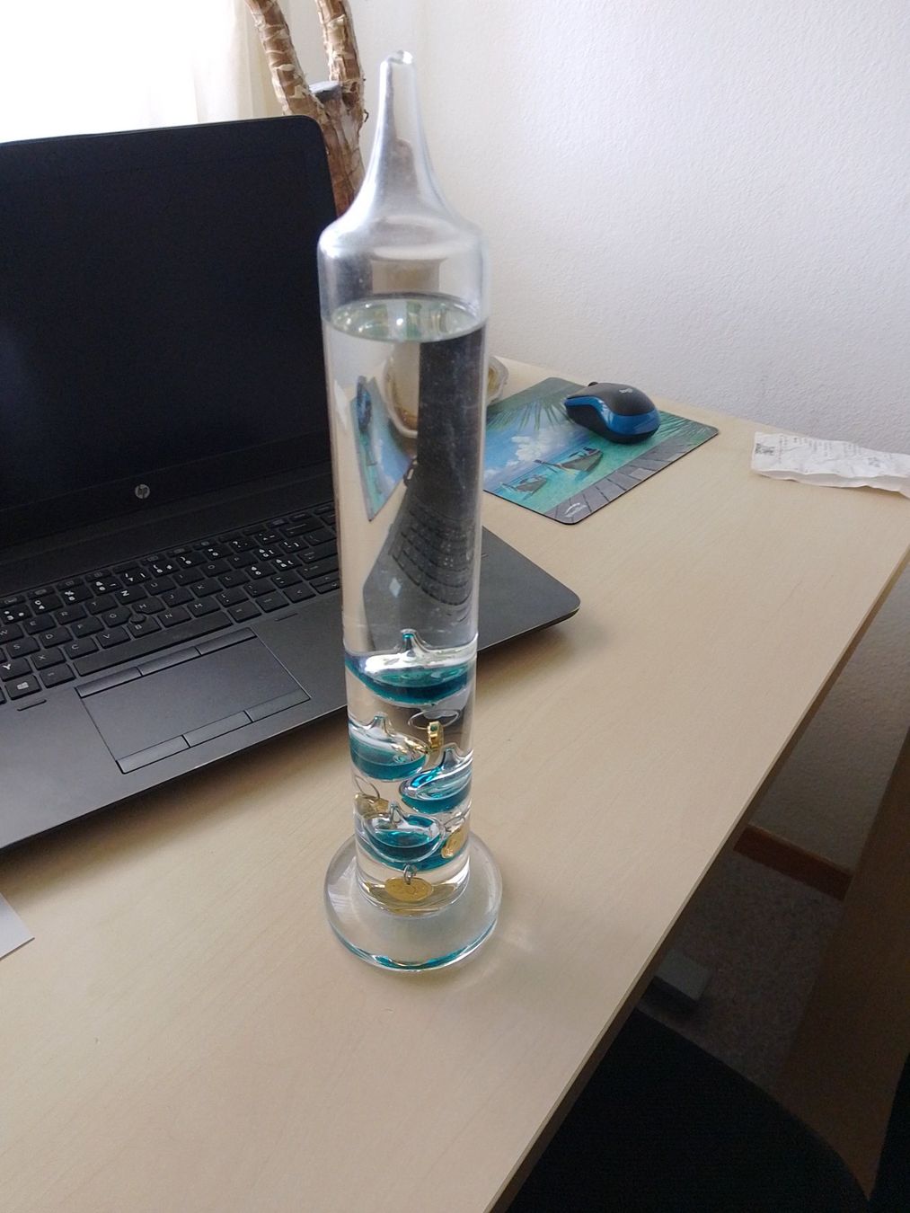 Sonstiges für Haushalt & Wohnen: Thüringer Glaskunst, blauer Thermometer – Gebraucht aus Weinfelden von PaterPio1968