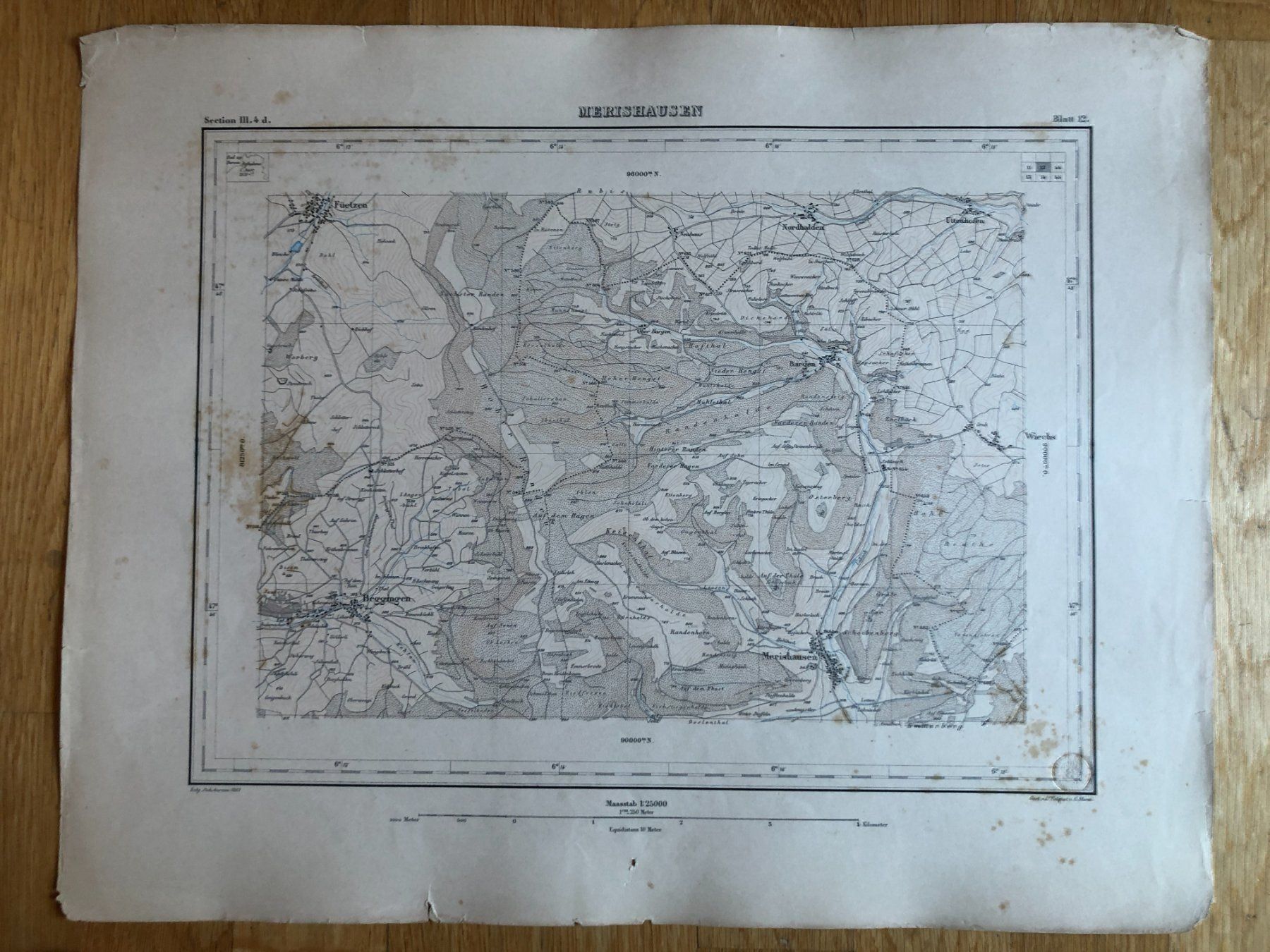 Landkarten & Atlanten: Siegfriedatlas Bl. 11: Staufenberg 1885 – Gebraucht aus Zürich von allp