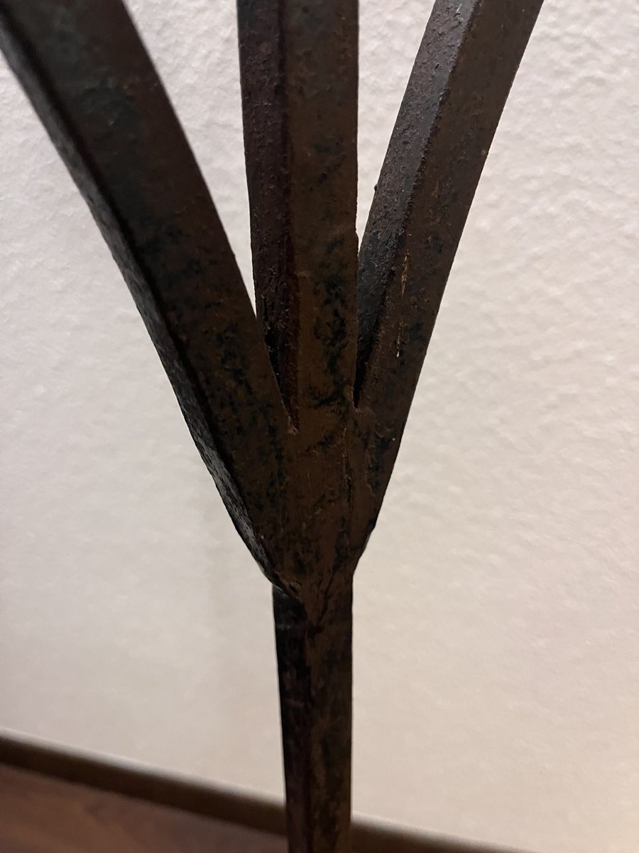 Portacandele: Paire de candélabres anciens en fer forgé – Usato da Vernier venduto da ilcastrato 2