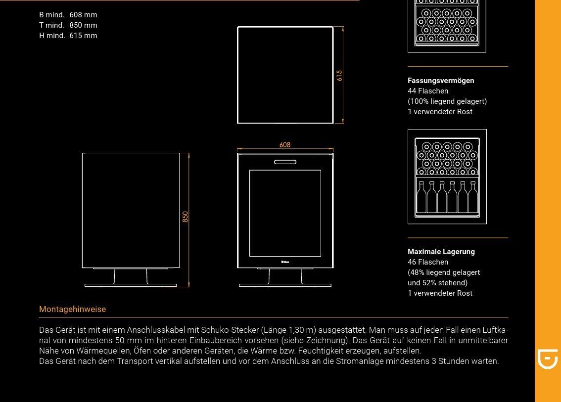 Frigoriferi: Irinox Vinoteca Einbau-Weinschrank – Nuovo e nell'imballaggio originale da Bassersdorf venduto da COOL-AG 5