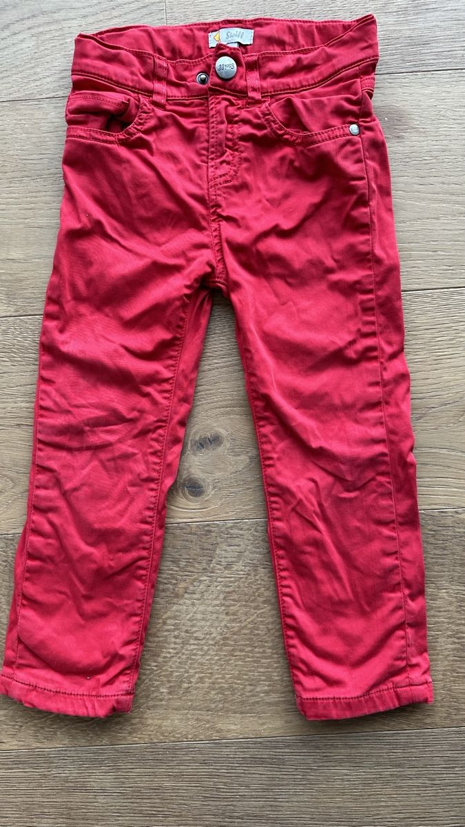 Pantaloni: Steiff Kinderhose rot Gr. 98 – Usato da Triboltingen venduto da muehlepark6you