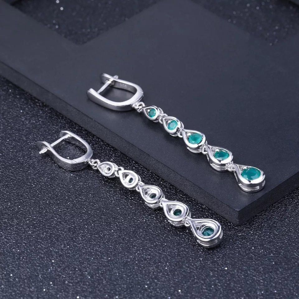Orecchini pendenti & Orecchini a lobo: Ohrringe Silber mit Grünem Achat – Nuovo e nell'imballaggio originale da Biel/Bienne venduto da Schmuck_Sale 1