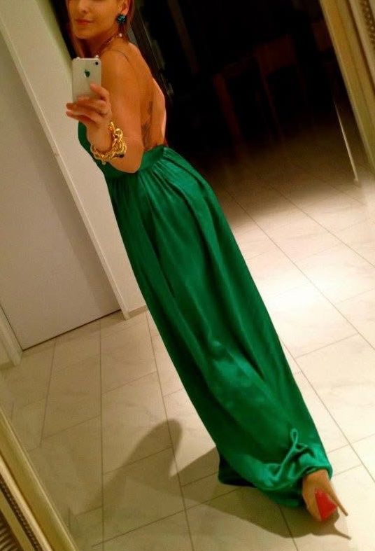 Vestiti: Langes Abend-/Cocktailkleid aus Hochglanz Seide – Nuovo (secondo la descrizione) da Au ZH venduto da Daiga 1