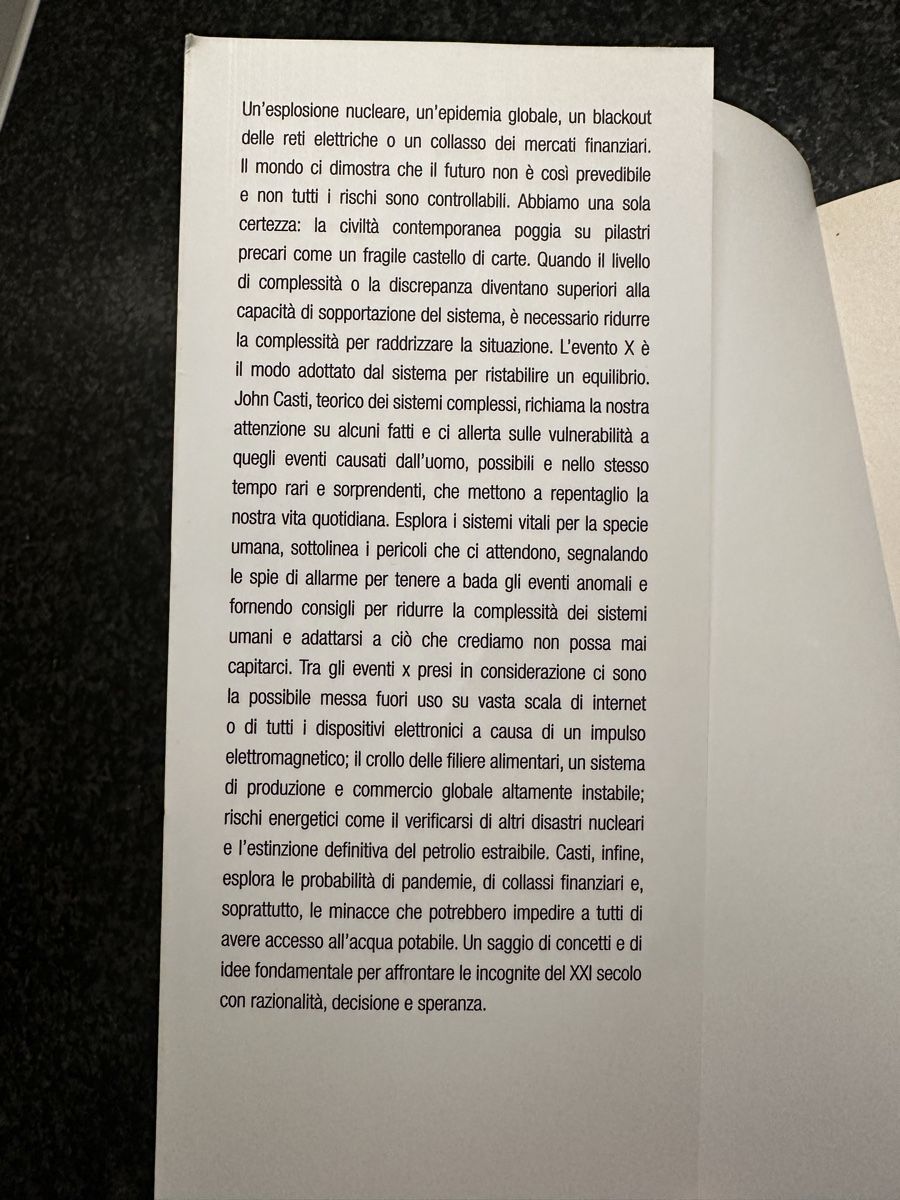 Libri: Eventi X John Casti – Usato da Chiggiogna venduto da braton 1