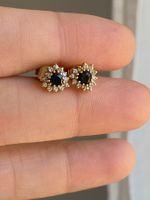 Saphir und Diamant Ohrstecker (18k)
