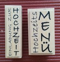 2 x Stempel Hochzeit Einladung und Menü