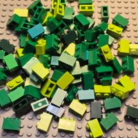 Lego 110 x  Stein 1x2 (3004) mix grün