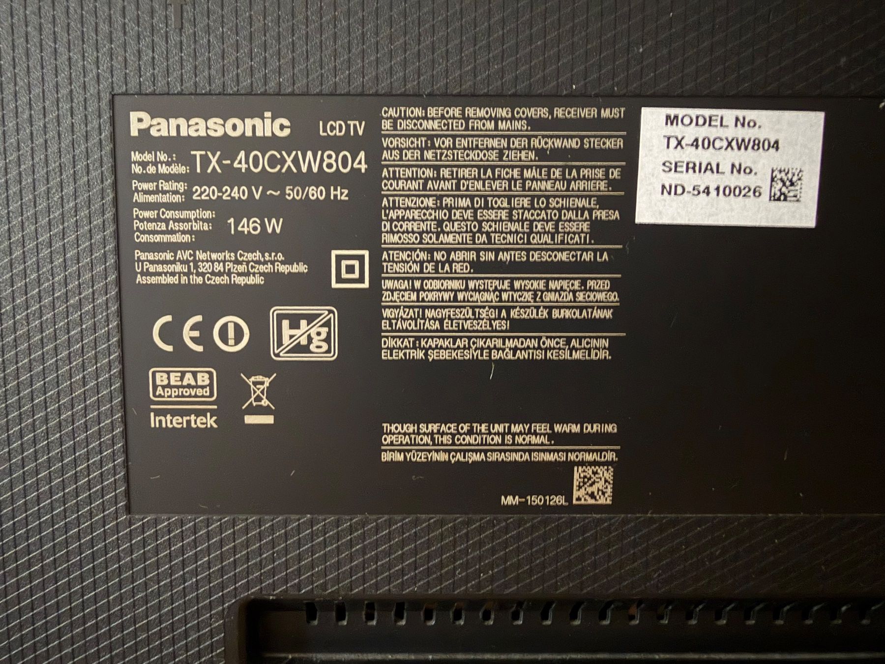Panasonic Appareils TV: Panasonic LCD-TV 40'' – D'occasion à Therwil par fabien.g 3