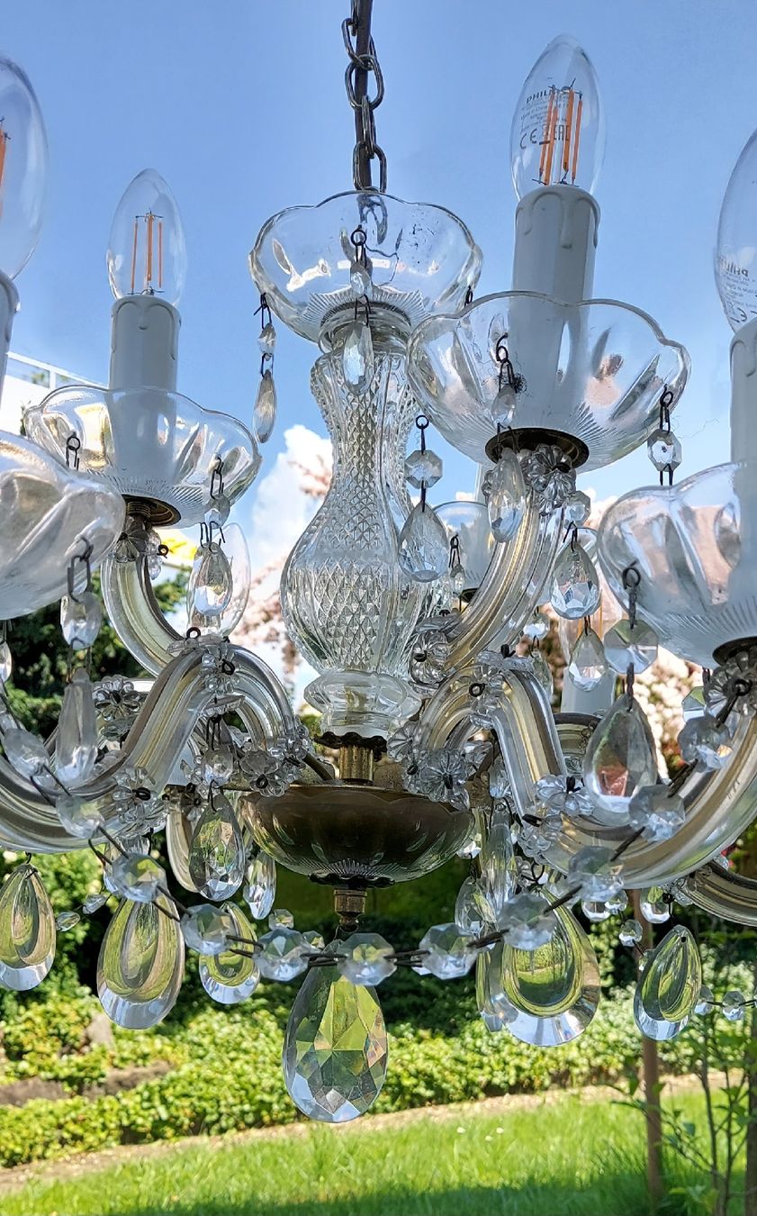 Lampadari & plafoniere: Vintage Deckenleuchter 9 Arme mit Kristallglas – Usato da Allenwinden venduto da Jojoly 1