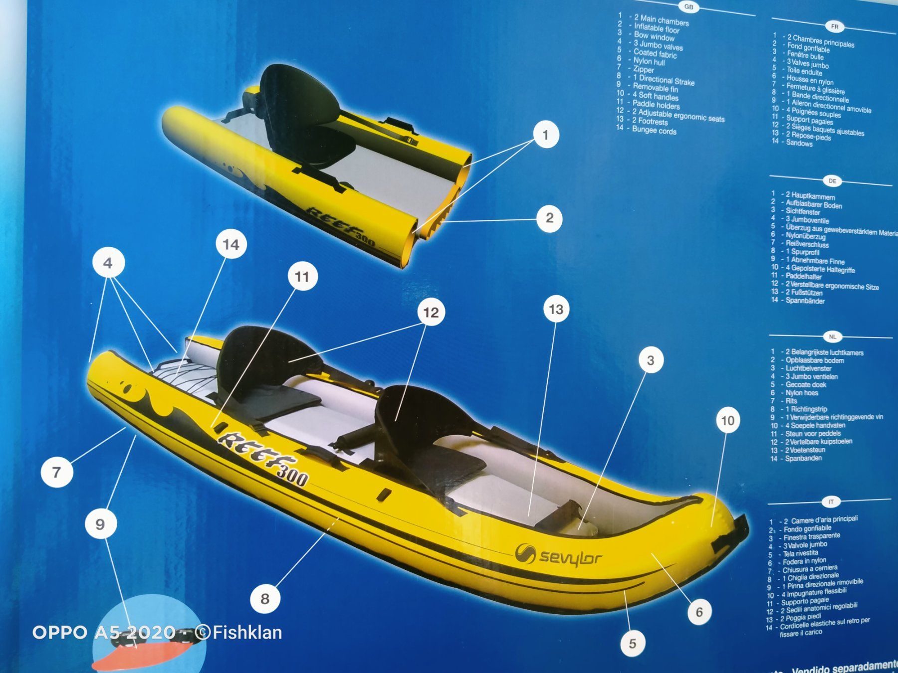 Sevylor Barche: Schlauchboot Sevylor REEF / OVP NEU – Nuovo e nell'imballaggio originale da Küssnacht am Rigi venduto da WorthPoint 3