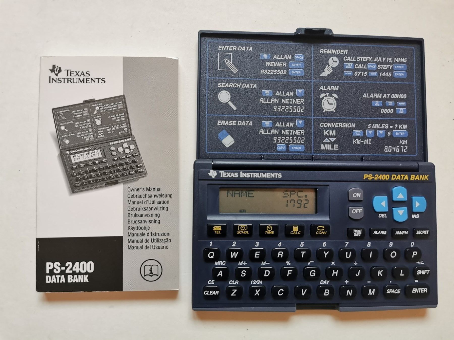 Calcolatrici tascabili: Texas Instruments PS-2400 Data Bank – Usato da Lenzburg venduto da eyworld 2