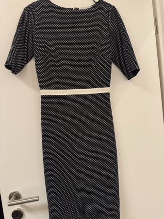 Kleid von Paper Dolls, Gr. 38, dunkelblau/weiss, Top!